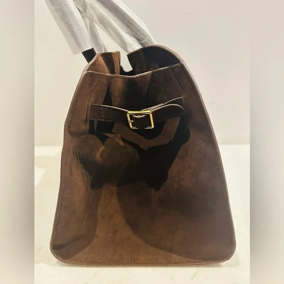 Large brown suede bag - Picture 5 of 6